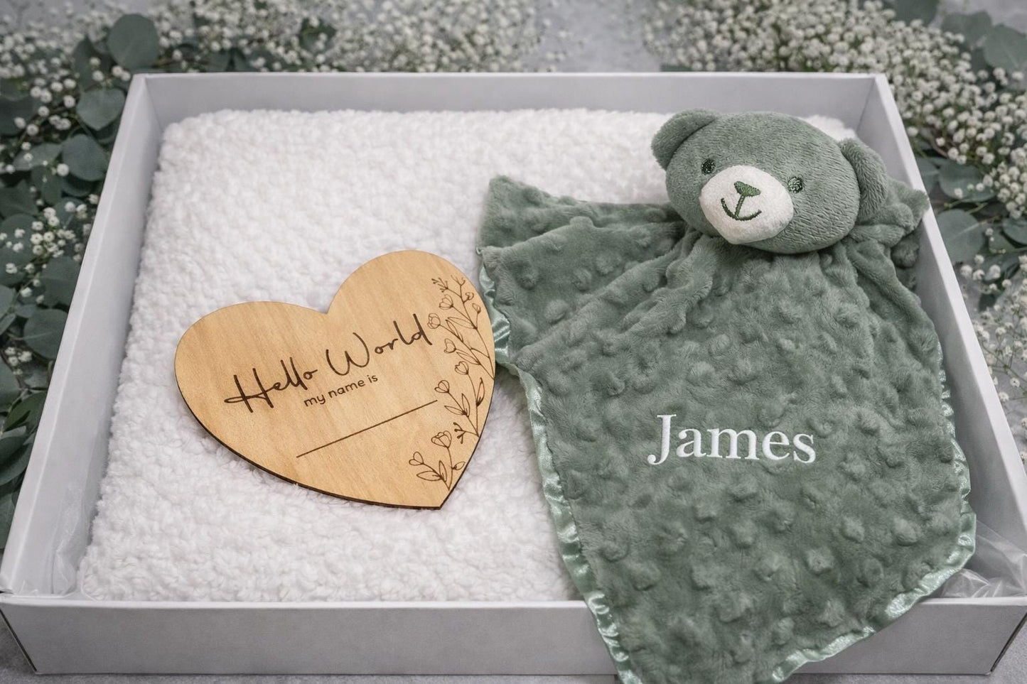 Personalised Baby Gift Set- Comforter and Blanket