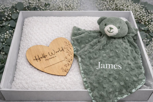 Personalised Baby Gift Set- Comforter and Blanket
