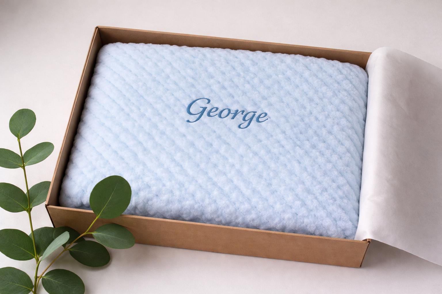 Personalised Baby Gift Set | Elephant Comforter | Baby Shower Gift Box | Newborn Keepsake | Safari Baby Gift