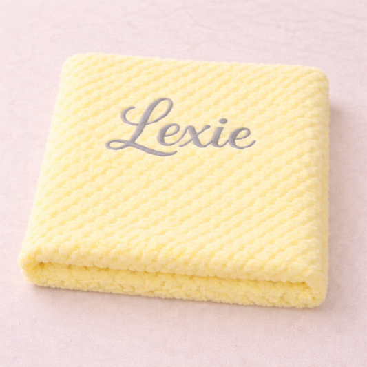 Personalised Lemon Baby Blanket