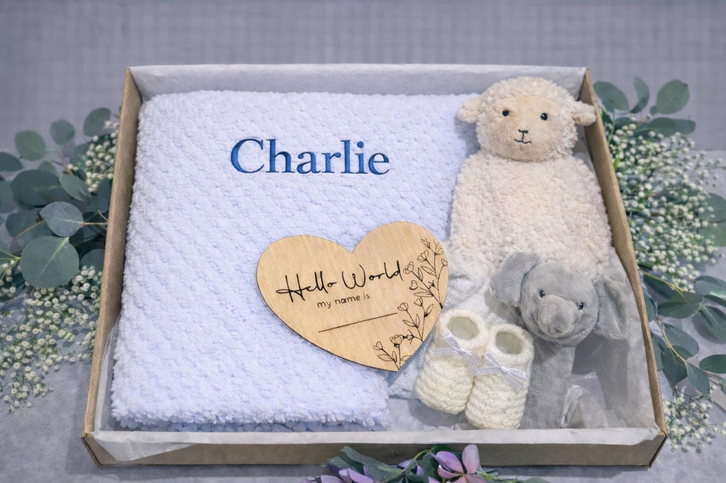 Personalised Lamb Baby Gift Set