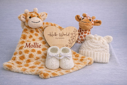Personalised Giraffe Baby Gift Set