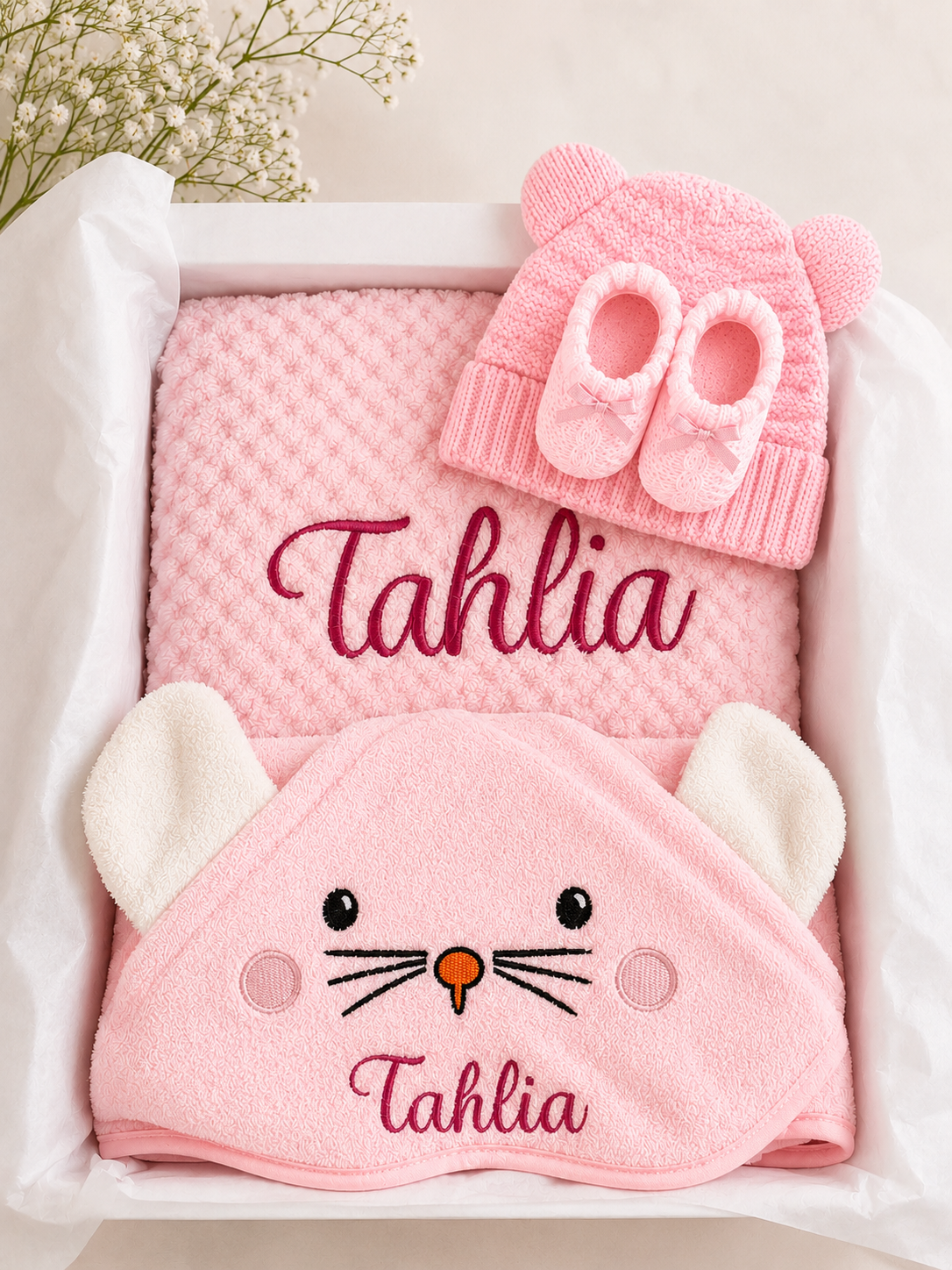 Personalised Blanket gift set