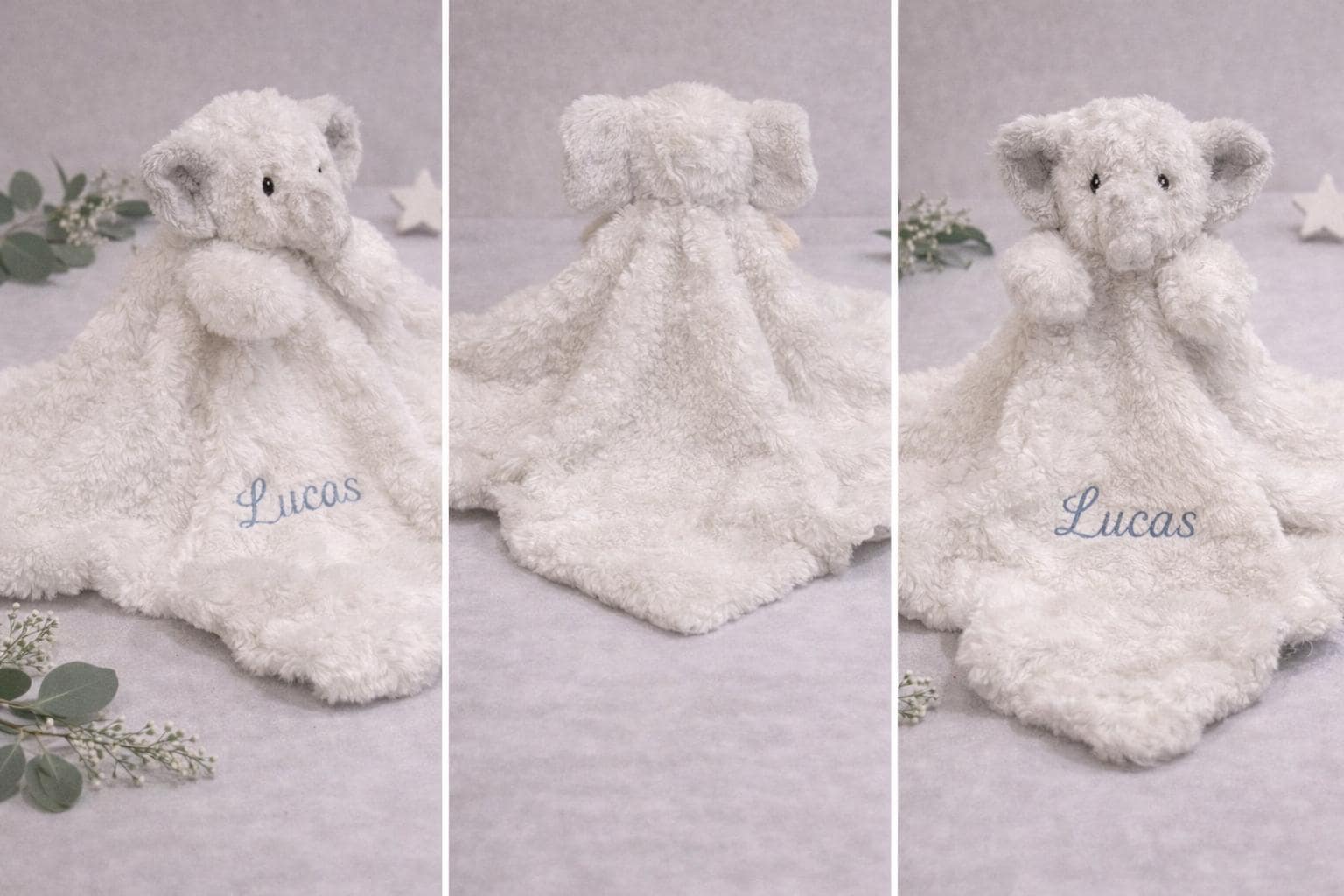 Personalised Baby Gift Set | Elephant Comforter | Baby Shower Gift Box | Newborn Keepsake | Safari Baby Gift