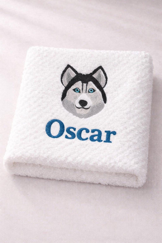 Personalised Husky Baby Blanket