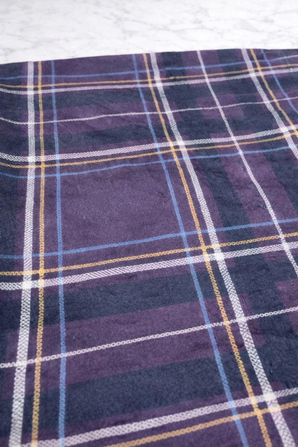 Personalised Purple Tartan Baby Blanket