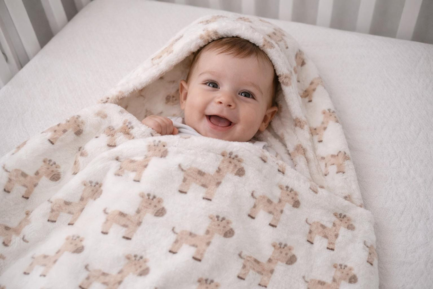 Personalised Giraffe baby blanket