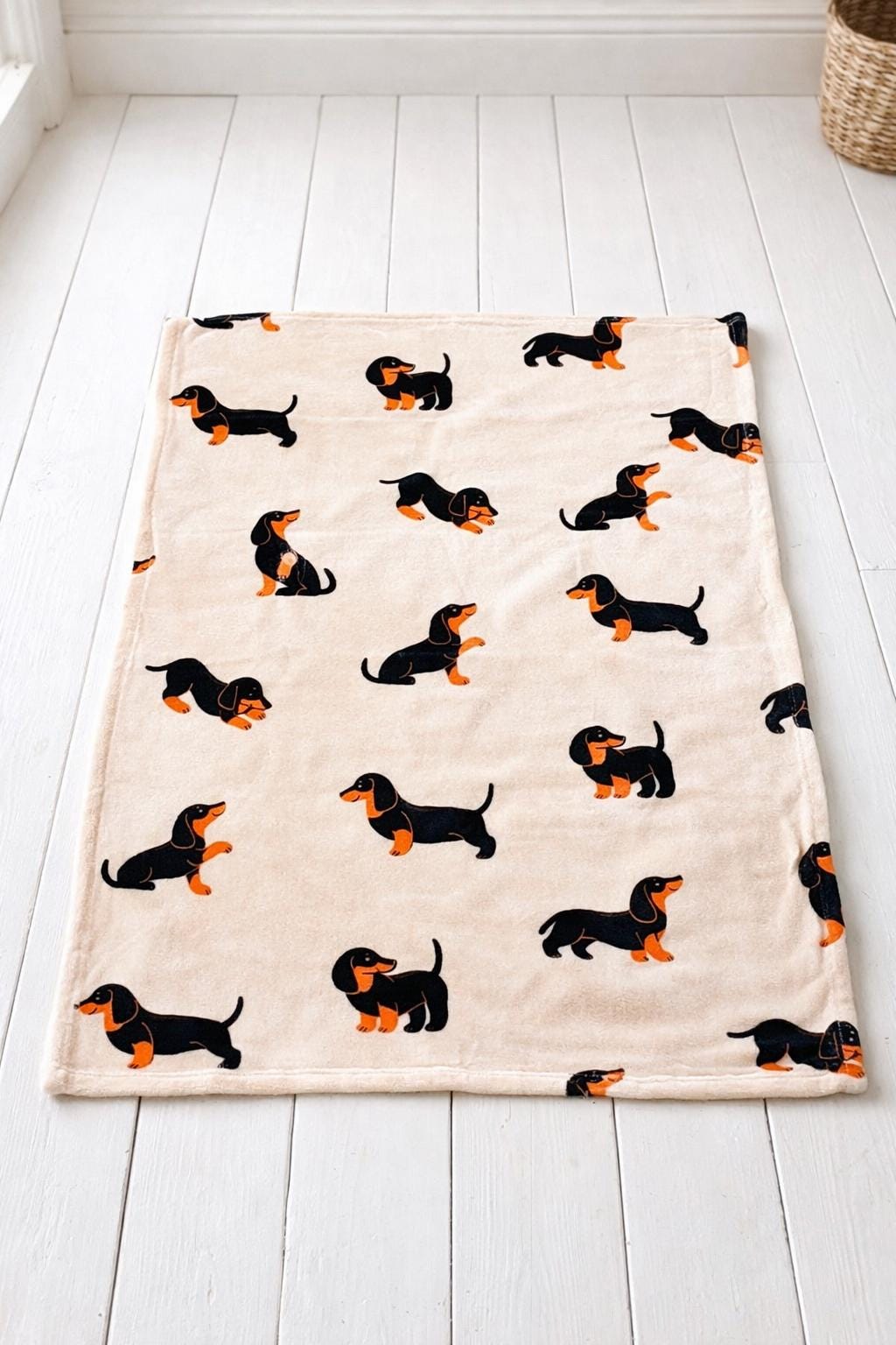Personalised Dachshund Baby Blanket