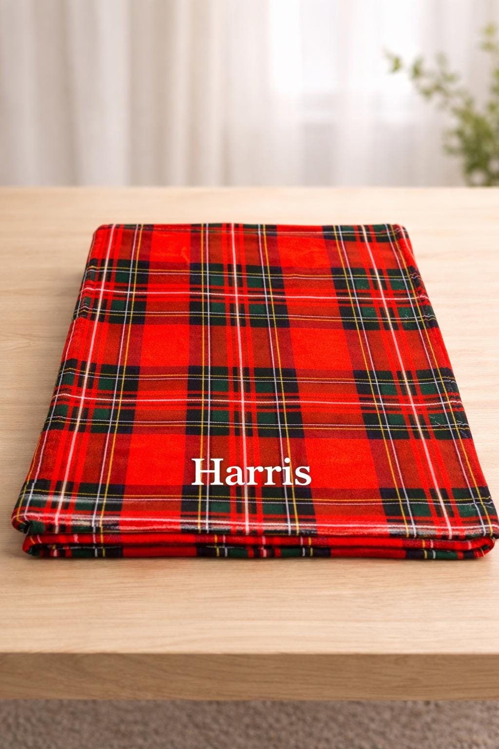 Personalised Tartan Baby Blanket